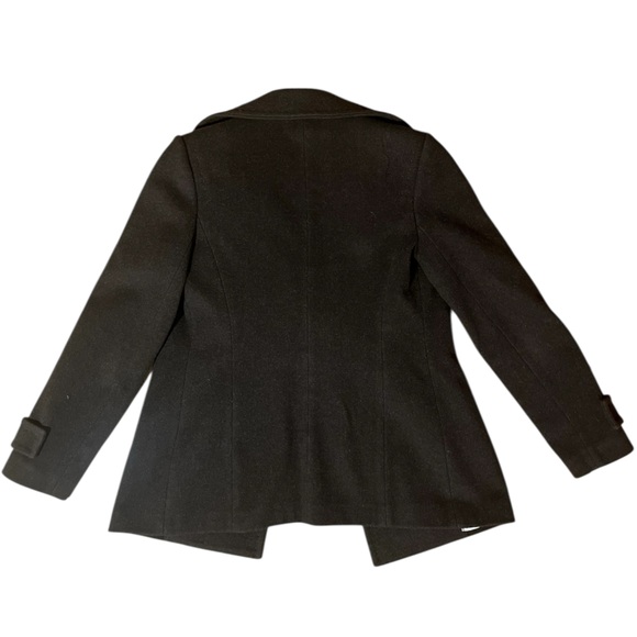 Wilfred Dark Mocha Brown Wool Cashmere Double-Breasted Pea Coat - Picture 5 of 11